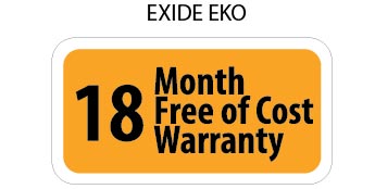 exide eko battery warranty